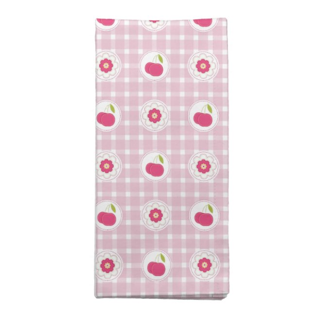 Cherry Picnic Cloth Napkins (Folded)