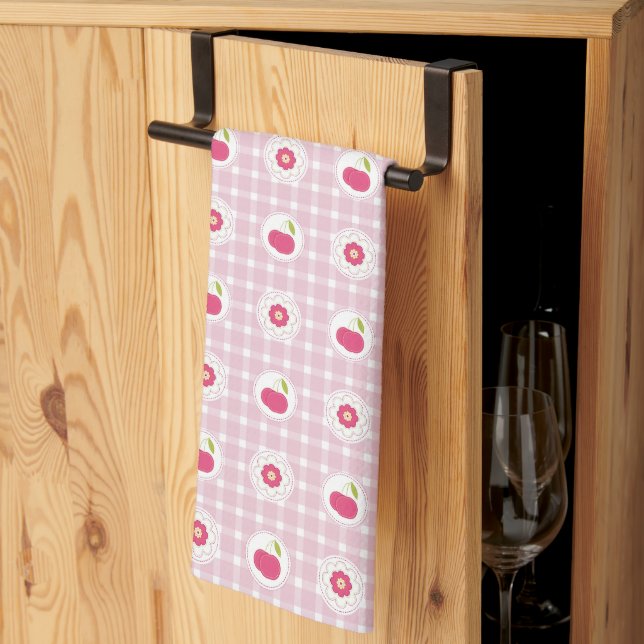 Cherry Picnic Kitchen Towel (Thirds Fold)