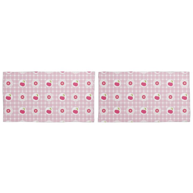 Cherry Picnic Pillowcases (Front-Set)