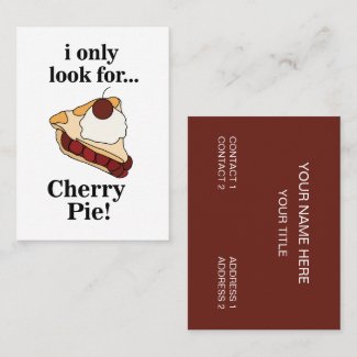 Cherry Pie Baker Business Card
