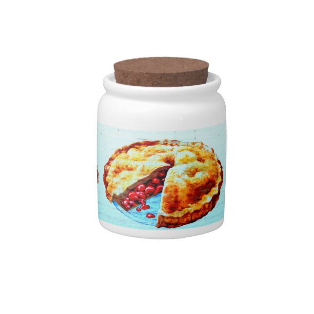 cherry pie  candy jar (Front)