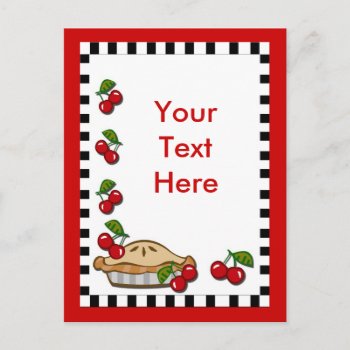Cherry Pie Day February 20 Postcard by Everydays_A_Holiday at Zazzle
