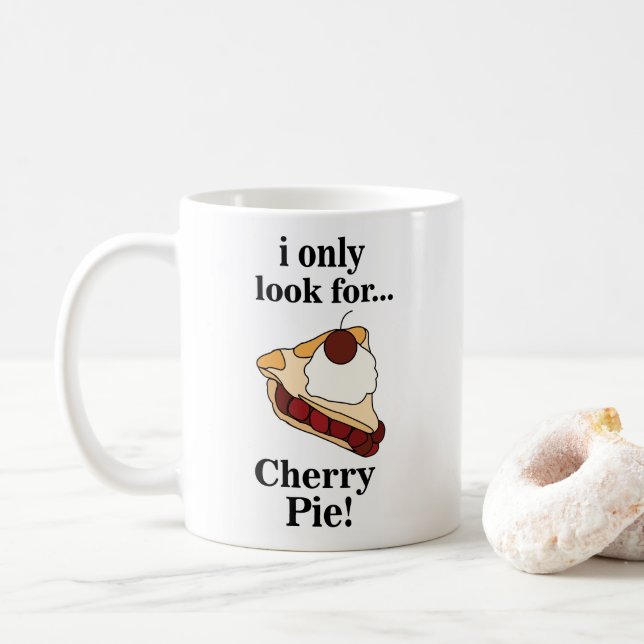 Cherry Pie Dessert Baker Coffee Mug (With Donut)