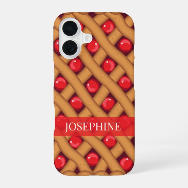 Cherry Pie Dessert Foodie iPhone Case (Back)
