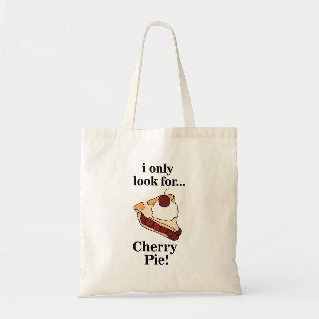 Cherry Pie Dessert Funny Tote Bag (Front)