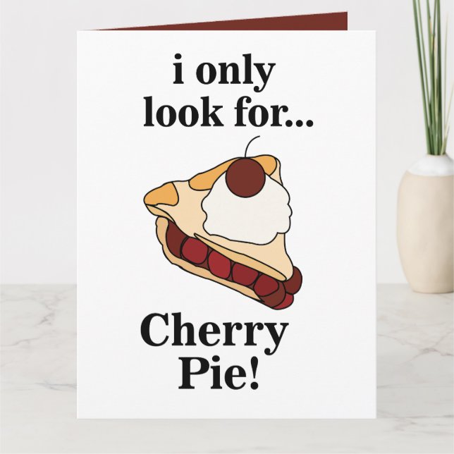 Cherry Pie Dessert Party Card (Front)