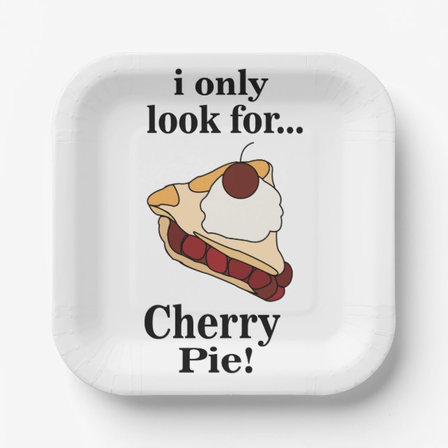 Cherry Pie Dessert Party Paper Plates (Front)