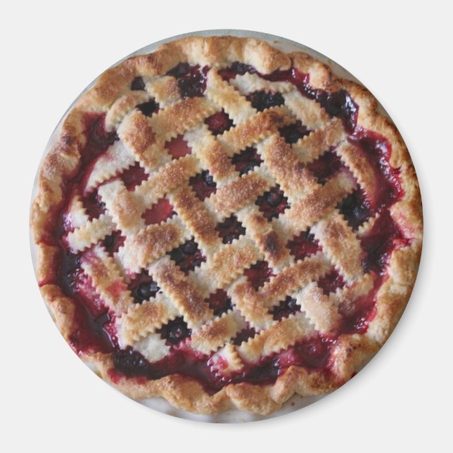 Cherry Pie Dessert Refrigerator Magnet (Front)