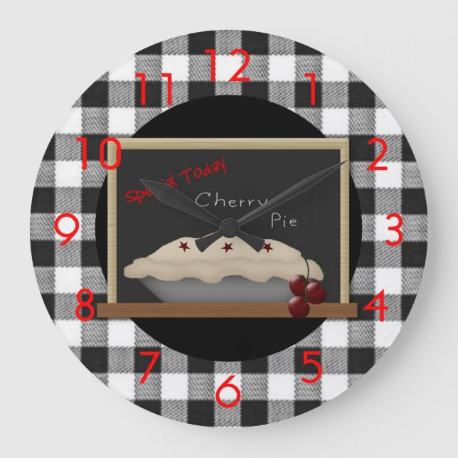 Cherry Pie Diner Wall Clock (Front)
