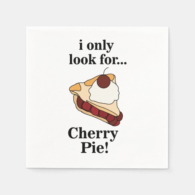 Cherry Pie Food Party Napkins (Front)