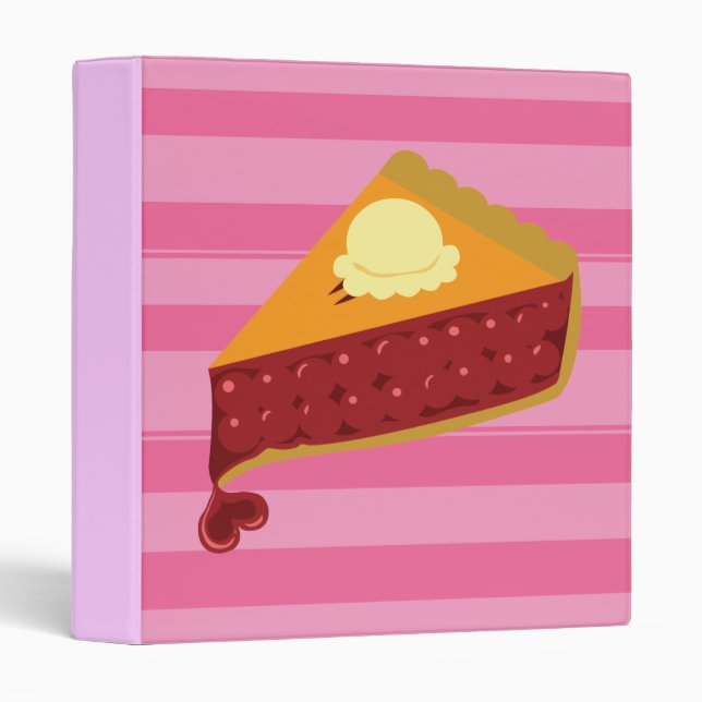 Cherry Pie Heart 3 Ring Binder (Front/Spine)