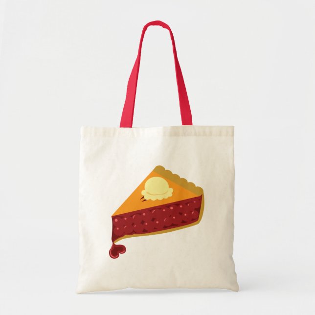 Cherry Pie Heart Tote Bag (Front)
