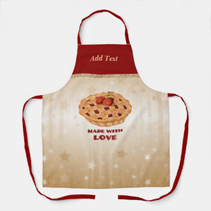 Cherry Pie, Made with Love, Template Apron