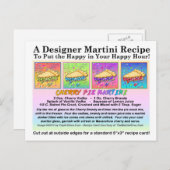 Cherry Pie Martini Recipe Card Postcard (Front/Back)