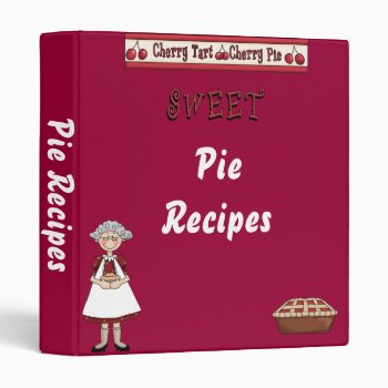 Cherry Pie Recipe Binder by LulusLand at Zazzle