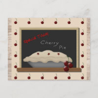 Cherry Pie Recipe Cards