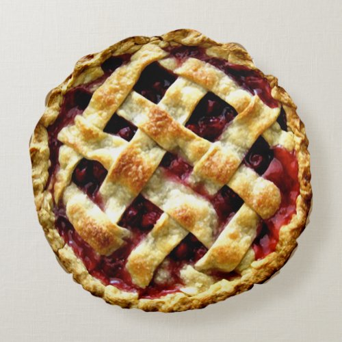 Cherry Pie Round Pillow