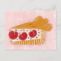 Cherry Pie Slice Postcard