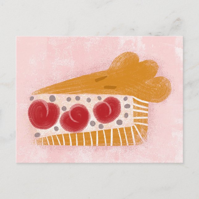 Cherry Pie Slice Postcard (Front)