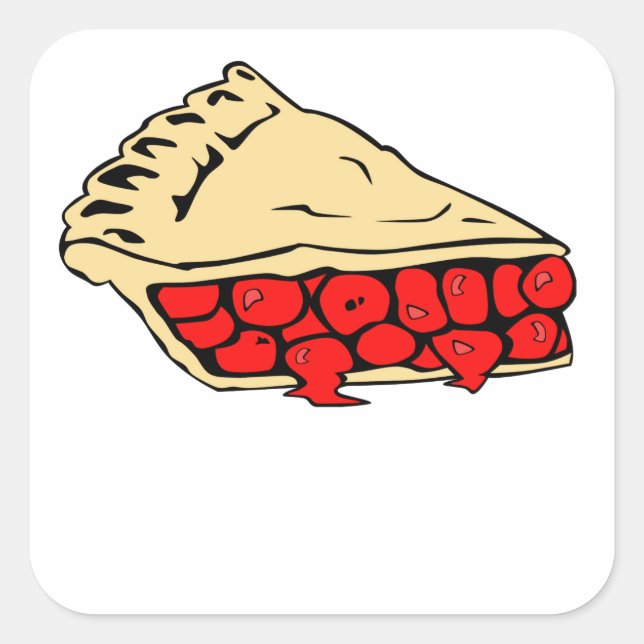 Cherry Pie Square Sticker (Front)