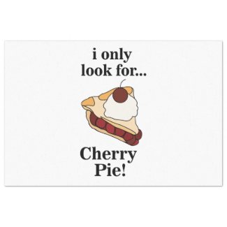 Cherry Pie Sweet Funny Tissue Paper