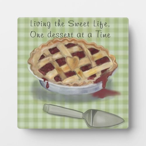 Cherry Pie Sweet Life Plaque