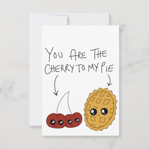 Cherry pie thank you card