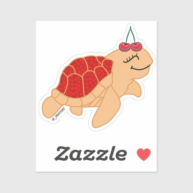 Cherry Pie Turtle Sticker (Sheet)