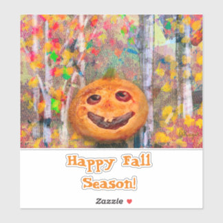 Cherry Pie w/a Pumpkin Crust Halloween Sticker