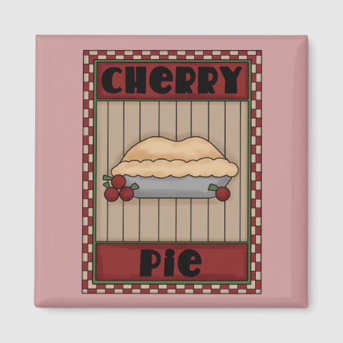 Cherry Pie WordArt Magnet