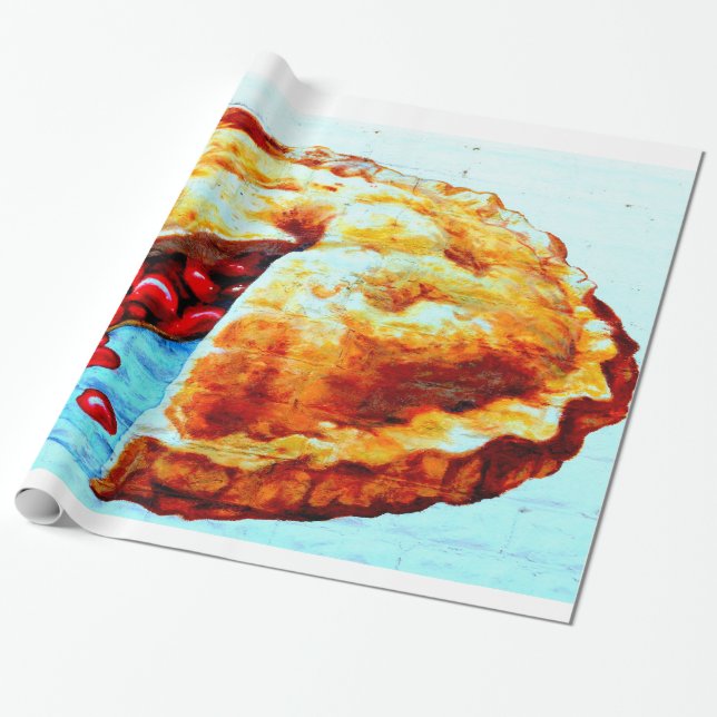 cherry pie wrapping paper (Unrolled)