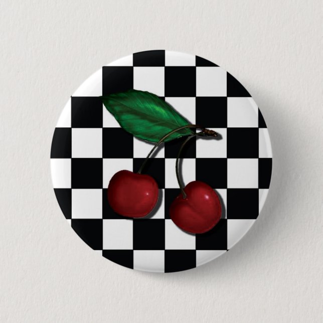 cherry pinback button (Front)