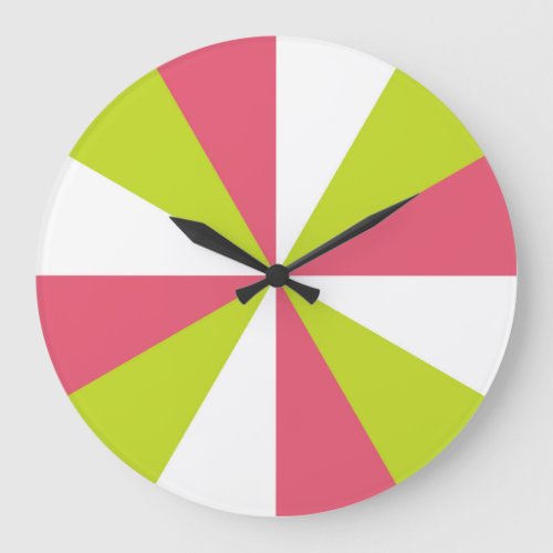 Cherry pink and lime modern kitchen clock _ fun