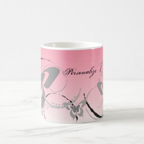 Cherry Pink Butterfly Trio Coffee Mug