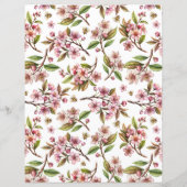 Cherry pink flower flower field with tea (Back)