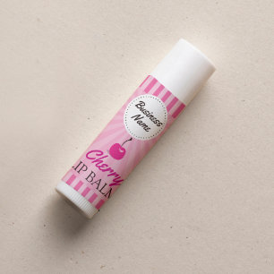 Cherry Pink - Lip Balm Label - 1.25" Square
