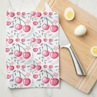 Cherry Pink Personalized Tea Towel | Custom Name K