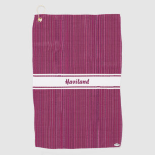 Cherry Pink Plaid Personalized Golf Towel HAMbWG