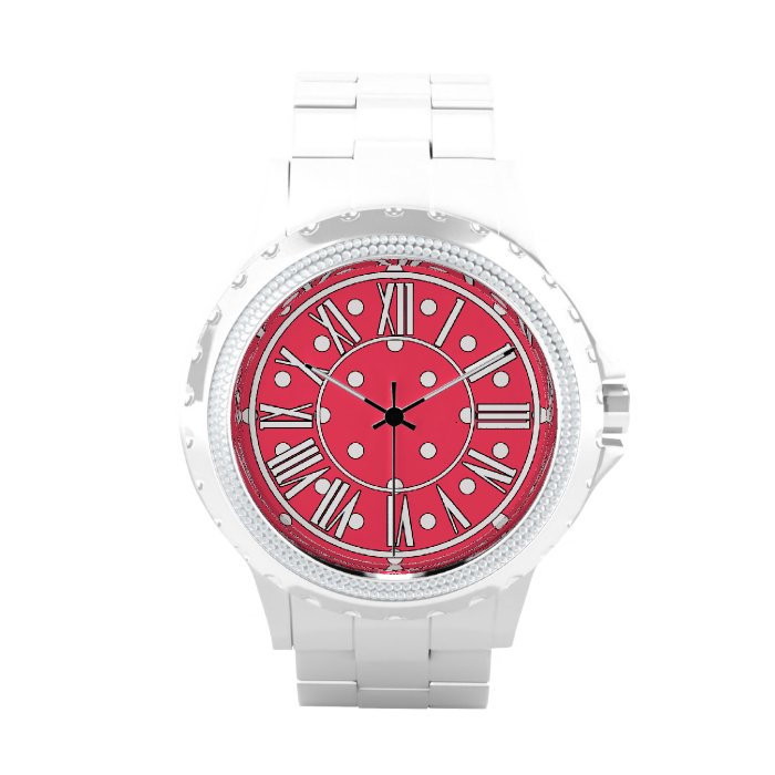 Cherry Pink with Roman Numerals Wristwatch