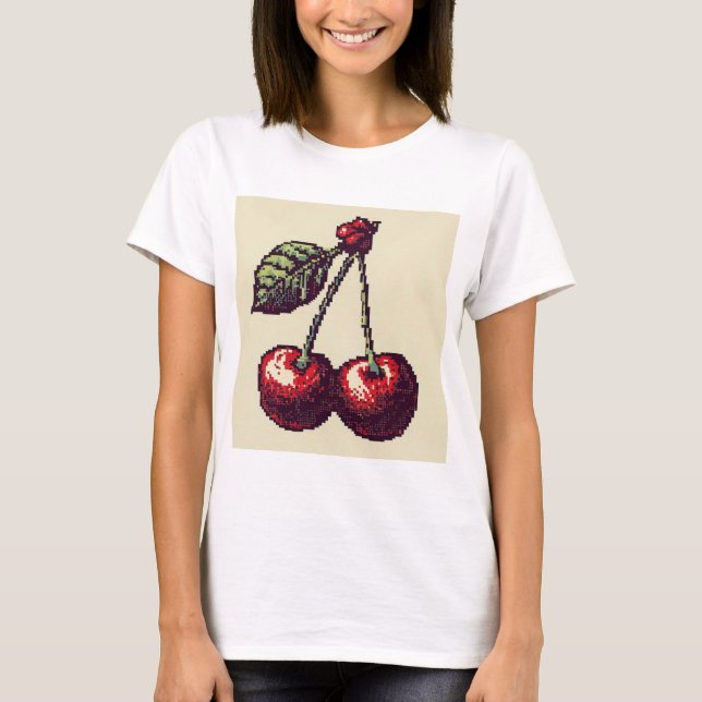 Cherry Pixels T-Shirt (Front)