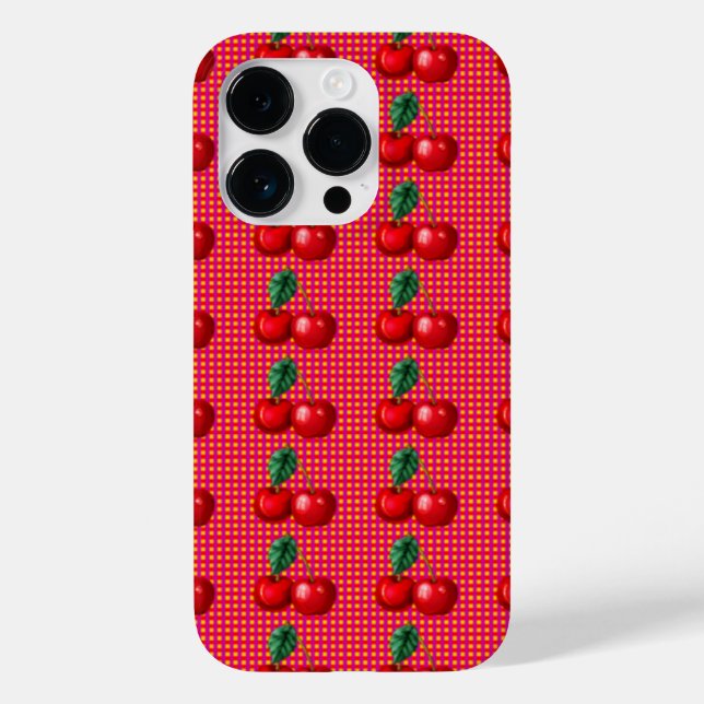 Cherry Plaid Case-Mate iPhone Case (Back)
