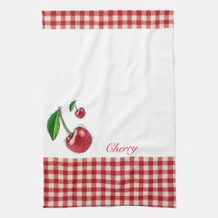 Cherry plaid Kitchen Towels