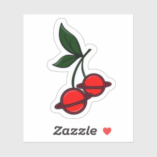 Cherry Planets Sticker