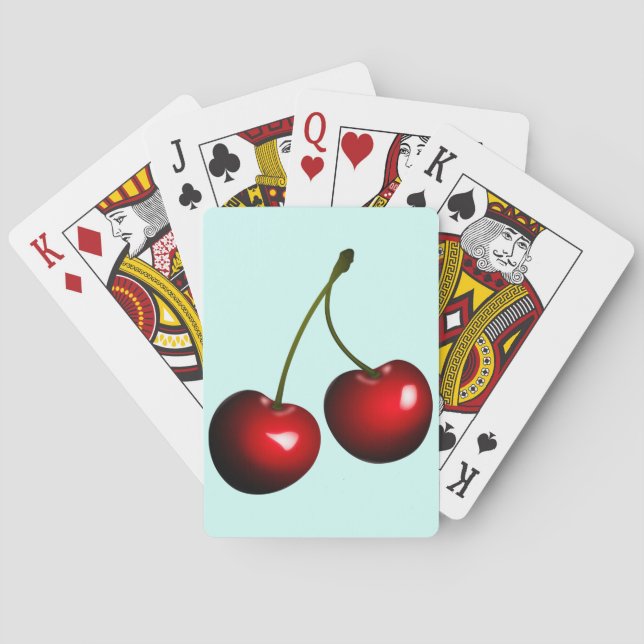 Cherry Playing Cards - Custom Color (Back)