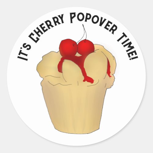 Cherry Popover  Classic Round Sticker