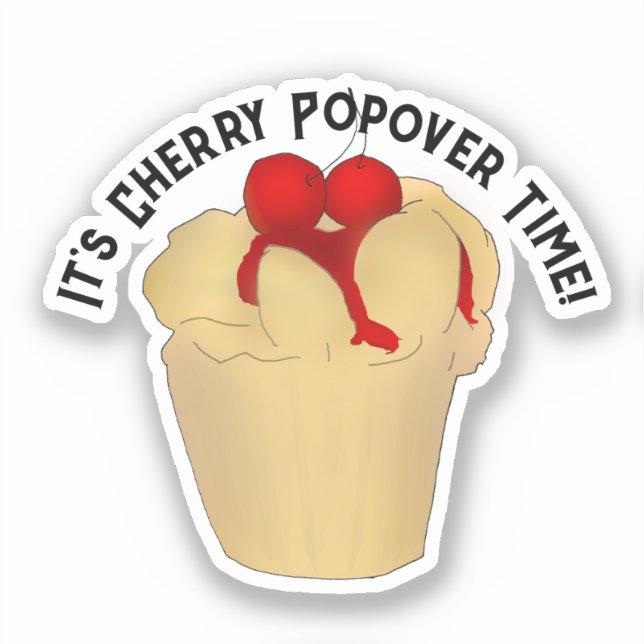 Cherry Popover  Sticker (Front)