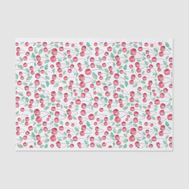 Cherry Print Tissue Paper (Front)