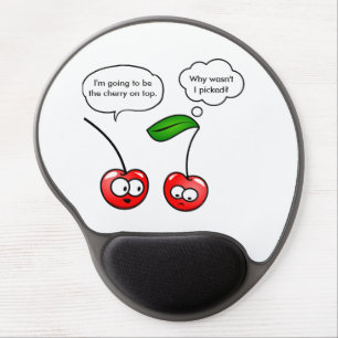 Cherry Puns Funny Fruit Joke Gel Mouse Pad