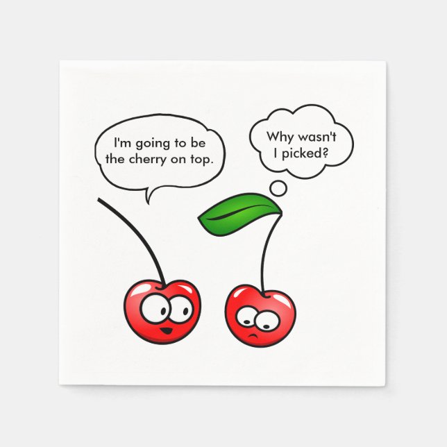 Cherry Puns Napkins (Front)