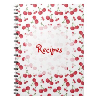 Cherry Recipe Notebook by KaleenaRae at Zazzle